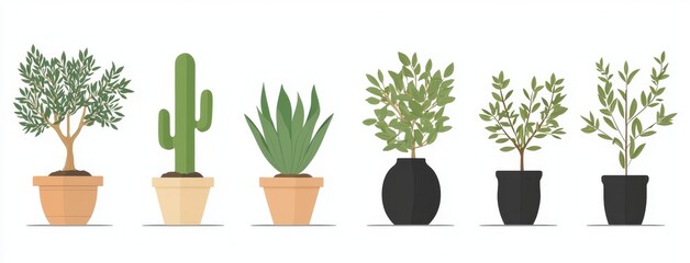 Fototapeta premium Daytime landscape element for 3D architectural visualization. Outdoor decorative plant isolated on a transparent background. 3D rendering illustration. PNG format