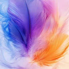 Fototapeta premium Colorful feather background, abstract vector illustration, eps 10.