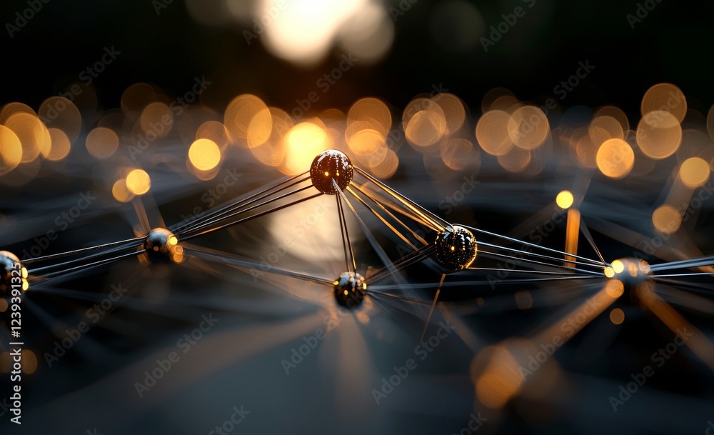 Poster global network featuring blockchain 3d illustration, neural networks, and stock market elements, set