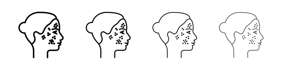 Acne icon Flat illustration sign