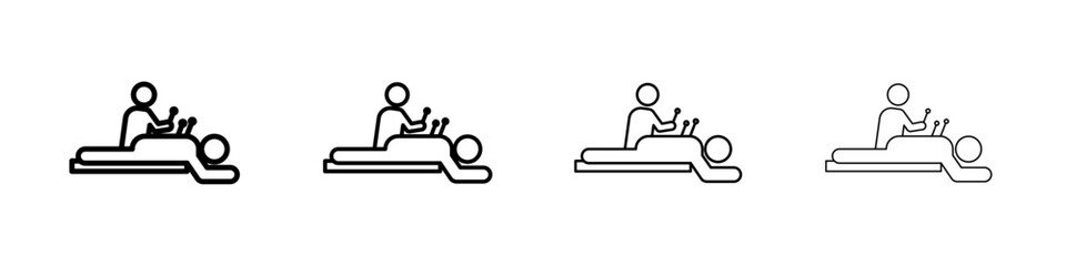 Acupuncture therapy icon Flat illustration sign