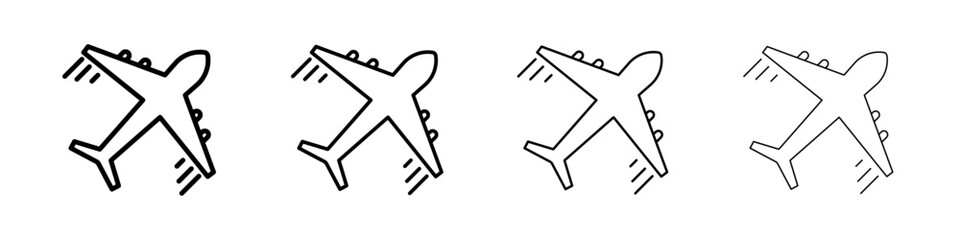 Airplane Icon Flat illustration sign