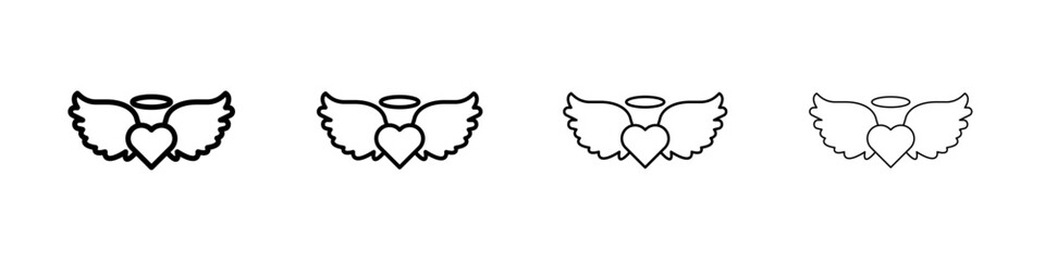 angel wing icon Flat illustration sign