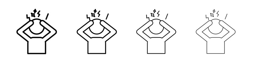 Anxiety icon Flat illustration sign