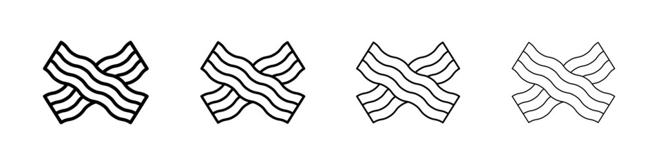 Bacon icon Flat illustration sign