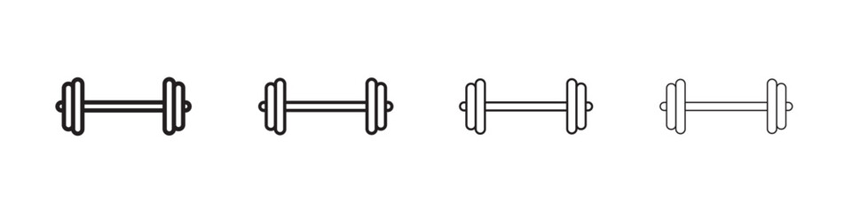 barbell icon Flat illustration sign