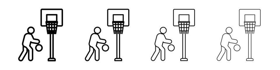 Basketball icon Flat illustration sign