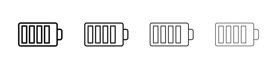 Battery Icon Flat illustration sign