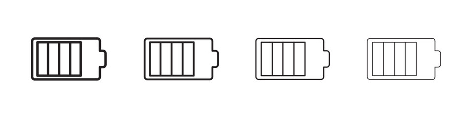 Battery icon Flat illustration sign