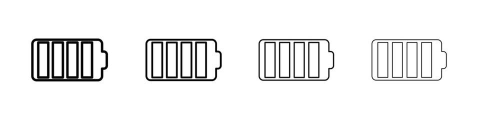 Battery icon Flat illustration sign