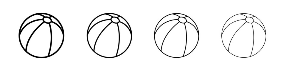 Beach ball icon Flat illustration sign