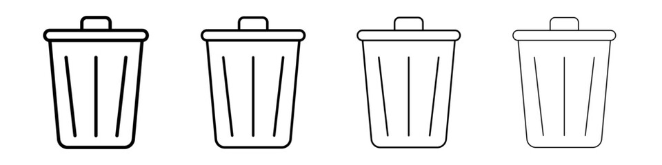 Bin icon Flat illustration sign