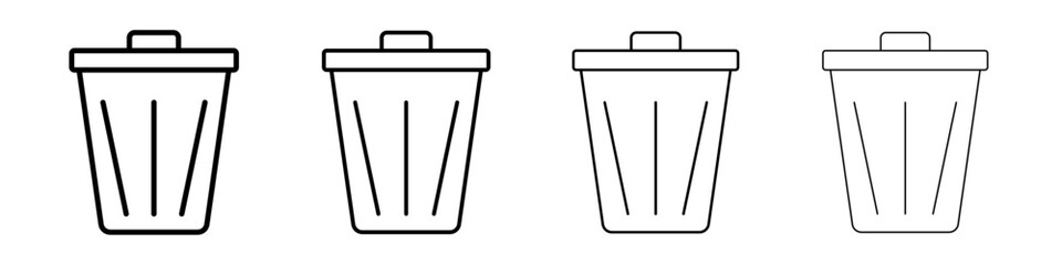 Bin icon Flat illustration sign