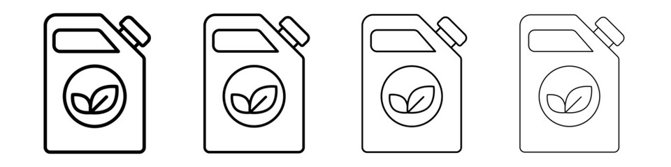 Biofuel canister icon Flat illustration sign