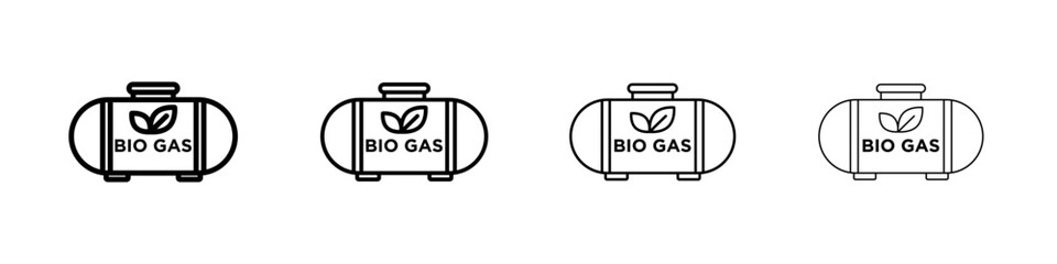 Biogas icon Flat illustration sign