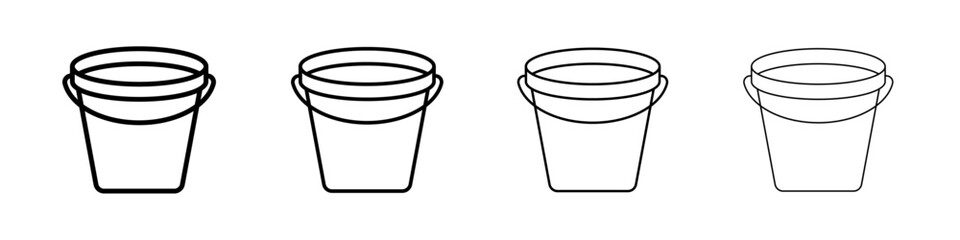Bucket icon Flat illustration sign