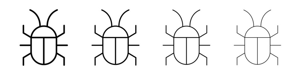 Bug icon Flat illustration sign