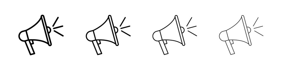 Bullhorn icon Flat illustration sign