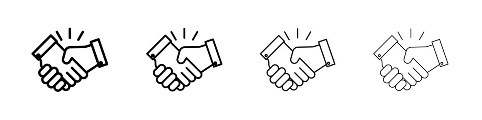 Obraz premium Business deal icon Flat illustration sign