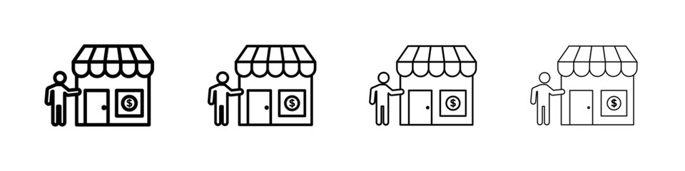 Buyer, shopper icon Flat illustration sign