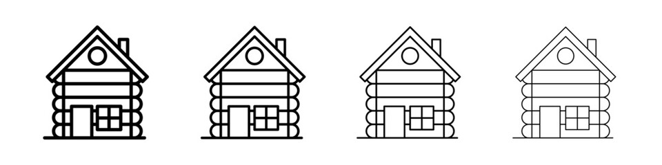 Cabin icon Flat illustration sign