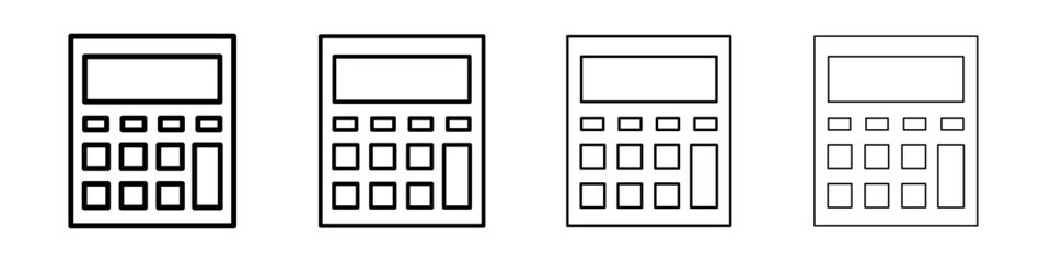 Calculator icon Flat illustration sign