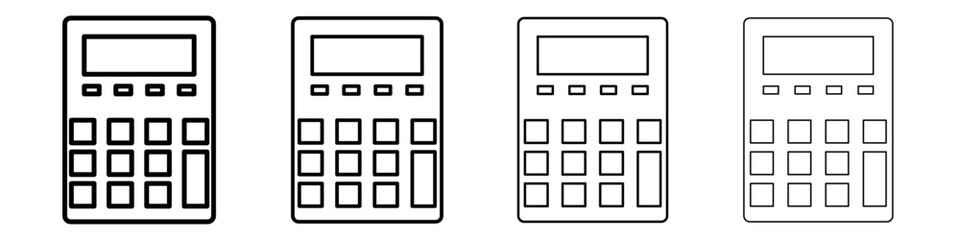 Calculator icon Flat illustration sign