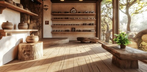 In a Minimalist Shop Interior Design, Clean Lines and Simple Aesthetics Shape the Modern Retail Space