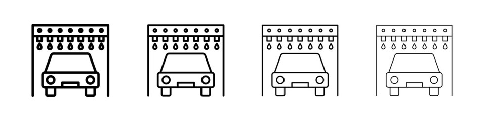 Car wash shop icon linear logo isolated