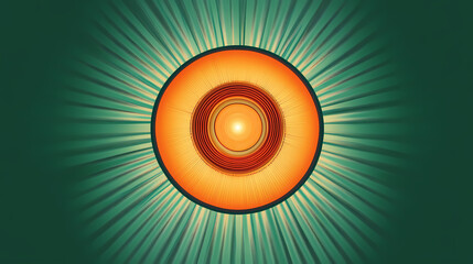 Circular light source with radiating rays. auric. illustration. auric. illustration. Light Source. Illustration