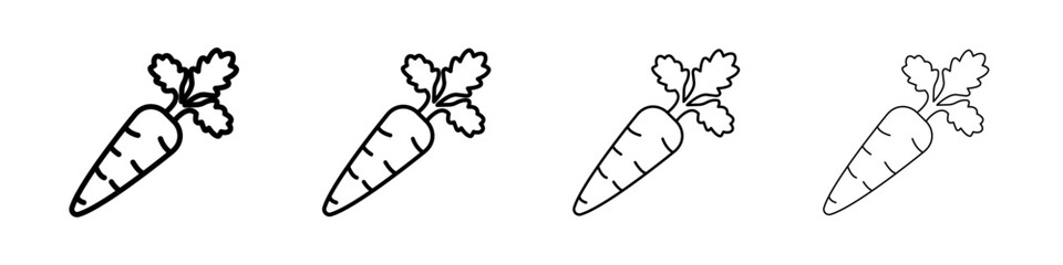 Carrot icon linear logo isolated