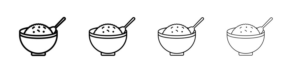 Cereal icon linear logo isolated