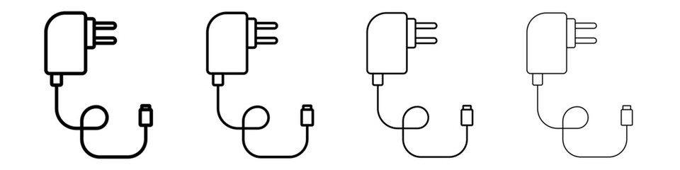 Charger icon linear logo isolated