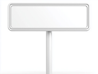 Panneau de signalisation blanc