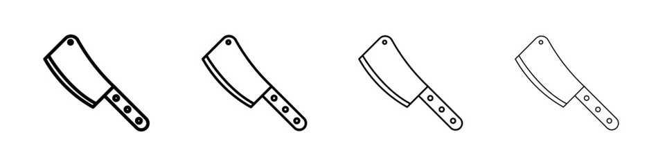 Chopper knife icon linear logo isolated