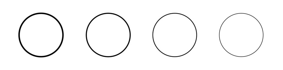 Circle icon linear logo isolated