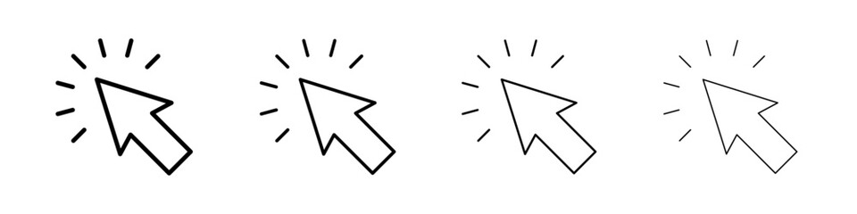 Click icon linear logo isolated