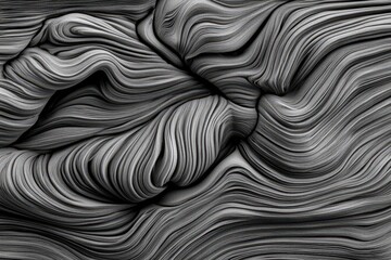 Fototapeta premium Abstract Black and White Swirling Textures with Fluid Movement