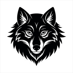 wolf head vector