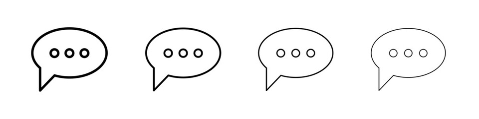 Comment icon linear logo isolated