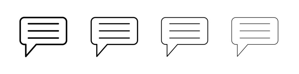 Comments icon linear logo isolated