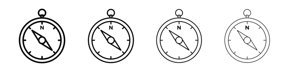 Compass icon linear logo isolated