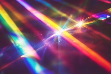 Multi-colored lights creating a beautiful spectrum effect in the dark.
