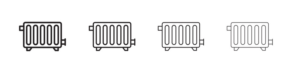 Conditioner heater icon linear logo isolated