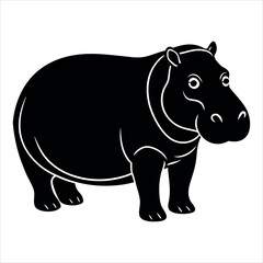 Hippopotamus vector illustration