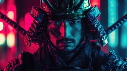 Historical samurai in a battle scene.