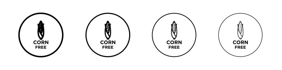 corn free icon linear logo isolated