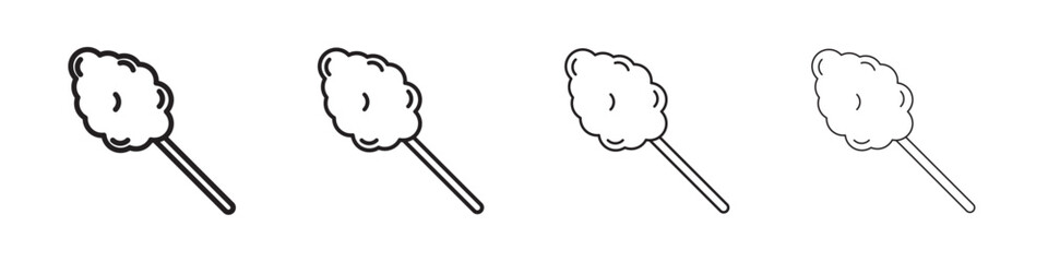 Cotton candy icon linear logo isolated