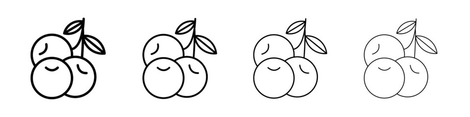 Cranberry icon linear logo isolated