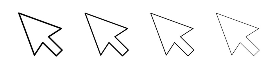 Cursor icon linear logo isolated